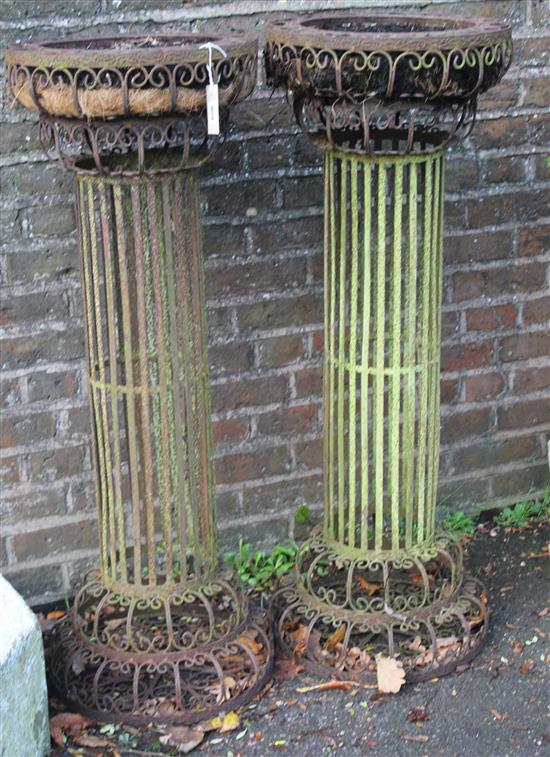 Pair metal stands